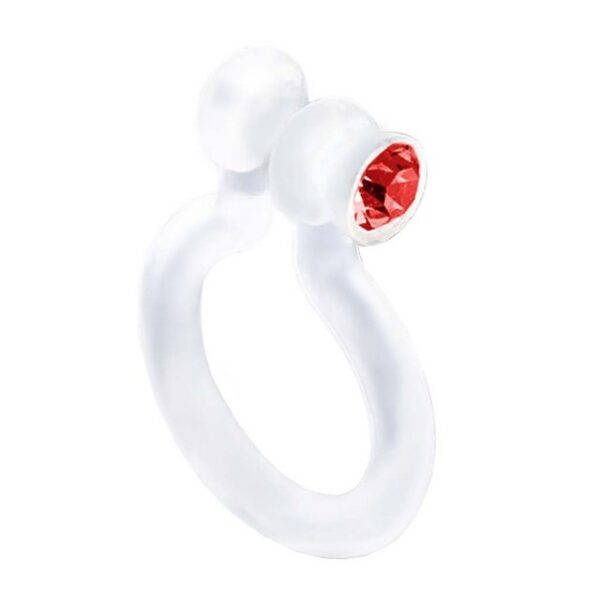 Taffstyle Nasenpiercing Piercing Bioflex Brust Klemmring Ring mit Kristall, Universal Fake Septum Nase Lippe Ohr Tragus Klemmring Ring Kristall