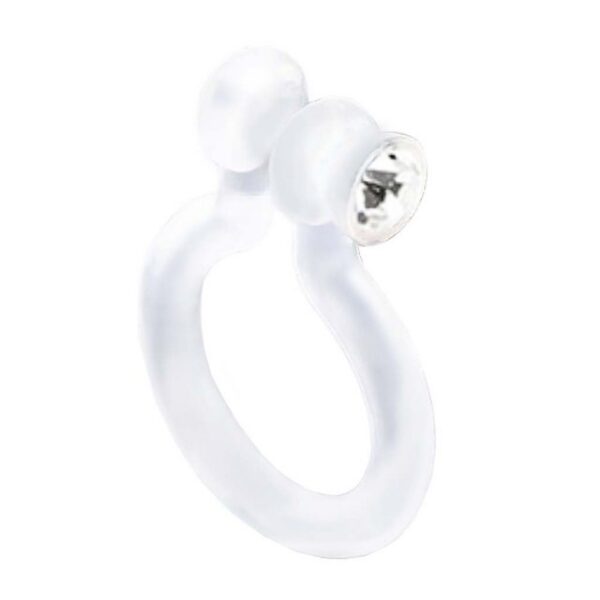 Taffstyle Nasenpiercing Piercing Bioflex Brust Klemmring Ring mit Kristall, Universal Fake Septum Nase Lippe Ohr Tragus Klemmring Ring Kristall