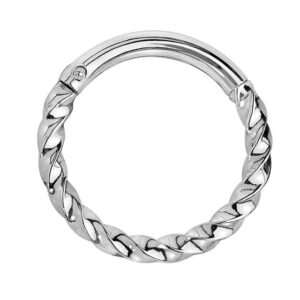 Taffstyle Nasenpiercing Piercing Clicker Ring Segment Scharnier verdrehter, Septum Tragus Helix Nase Nasenring Nasenpiercing Klicker Geflochten