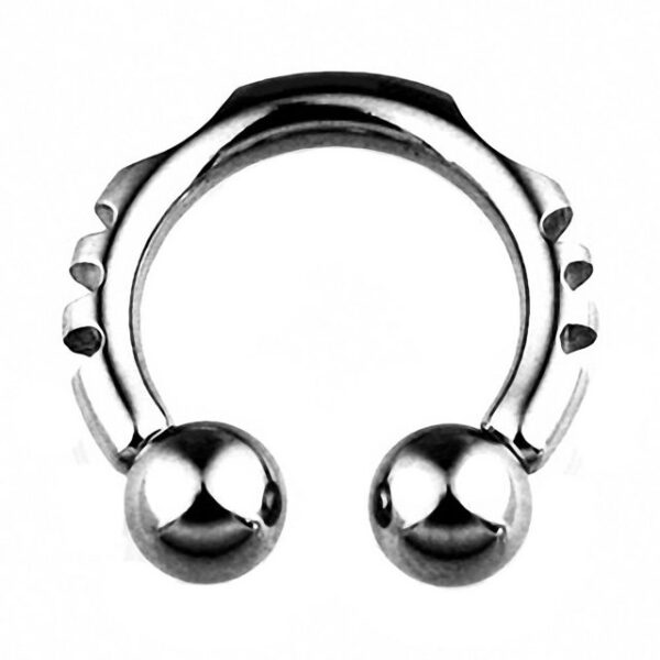 Taffstyle Nasenpiercing Piercing Edelstahl Septum Hufeisen Ring Kerben, Universal Septum Tragus Helix Ohr Nase Lippe Hufeisen Ring Kerben