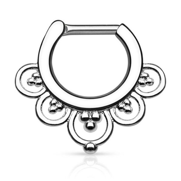 Taffstyle Nasenpiercing Piercing Septum Schild Clicker Ring Tribal Blumen, Nasenpiercing Nasenring Ohrpiercing Tragus Helix Ohr Nase Lippe Schild