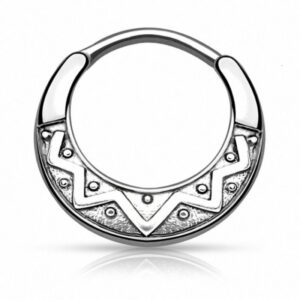 Taffstyle Nasenpiercing Piercing Septum Schild Clicker Ring Tribal, Universal Tragus Helix Ohr Nase Lippe Intim Brust Schild Ring Tribal