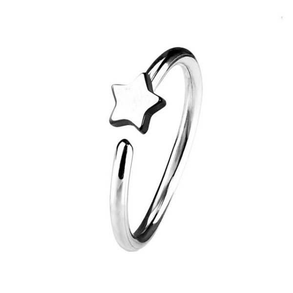 Taffstyle Nasenpiercing Piercing Septum Tragus Helix Hufeisen Horseshoe, Universal Ring Hoop Clip On mit Motiv Für Ohr Nase Lippe Brust Intim