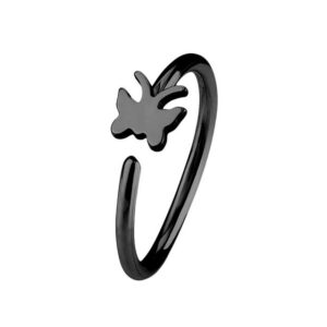 Taffstyle Nasenpiercing Piercing Septum Tragus Helix Hufeisen Horseshoe, Universal Ring Hoop Clip On mit Motiv Für Ohr Nase Lippe Brust Intim