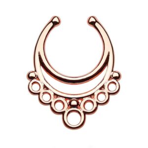 Taffstyle Nasenpiercing Piercing Septum Vintage Aztekisches Tribal Hänger, Nasenpiercing Ohrpiercing Intimpiercing Hufeisen Lippenpiercing