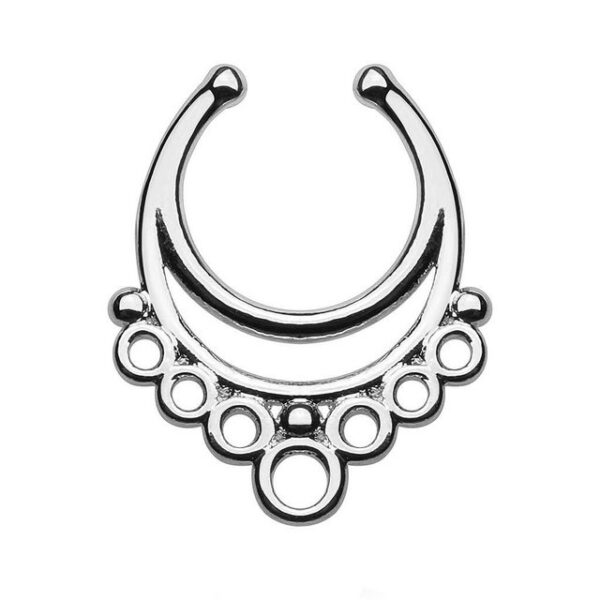 Taffstyle Nasenpiercing Piercing Septum Vintage Aztekisches Tribal Hänger, Nasenpiercing Ohrpiercing Intimpiercing Hufeisen Lippenpiercing