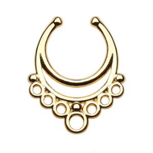 Taffstyle Nasenpiercing Piercing Septum Vintage Aztekisches Tribal Hänger, Nasenpiercing Ohrpiercing Intimpiercing Hufeisen Lippenpiercing