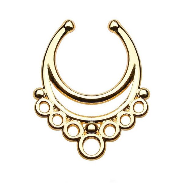 Taffstyle Nasenpiercing Piercing Septum Vintage Aztekisches Tribal Hänger, Nasenpiercing Ohrpiercing Intimpiercing Hufeisen Lippenpiercing