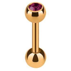 Taffstyle Piercing-Set Piercing Ohr Cartilage Roségold Kristall Kugel, Helix Tragus Ohrpiercing Cartilage Barbell Stecker