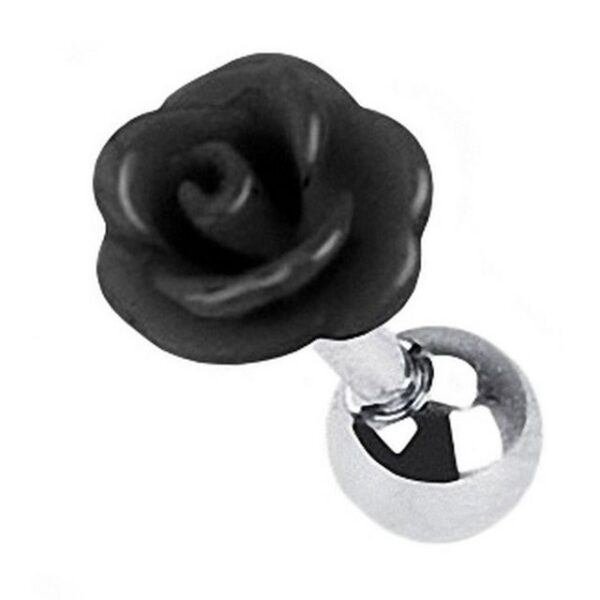 Taffstyle Piercing-Set Piercing Ohr Helix Tragus Chirurgenstahl Rose, Ohrpiercing Cartilage Stab Barbell Knorpel Stecker Blume Rose Kugel