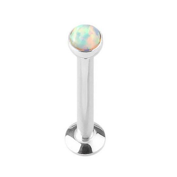 Taffstyle Piercing-Set Piercing Stab Lippenpiercing Stud Opal Kopf, Universal Piercing Stecker Madonna Lippe Ohr Tragus Helix Cartilage