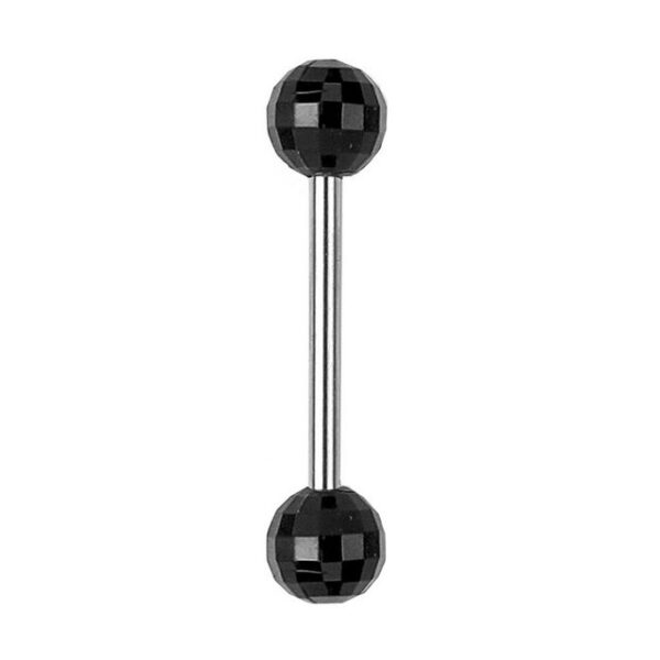 Taffstyle Piercing-Set Zungenpiercing Intim Brust Ohr Kugel 16mm Disco, Piercingfaktor Barbell Hantel Stecker Oral Tragus Helix Ohrpiercing