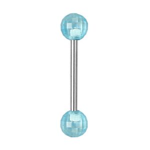 Taffstyle Piercing-Set Zungenpiercing Intim Brust Ohr Kugel 16mm Disco, Piercingfaktor Barbell Hantel Stecker Oral Tragus Helix Ohrpiercing