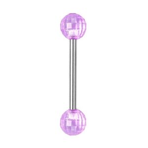 Taffstyle Piercing-Set Zungenpiercing Intim Brust Ohr Kugel 16mm Disco, Piercingfaktor Barbell Hantel Stecker Oral Tragus Helix Ohrpiercing