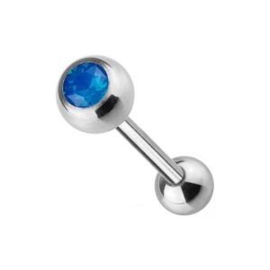 Taffstyle Piercing-Set Zungenpiercing Intim Brust Ohr Kugel Opal Stein, Piercingfaktor Barbell Stab Hantel Stecker Intim Brust Oral Ohr Tragus