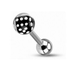 Taffstyle Piercing-Set Zungenpiercing Ohr Kugel Ball Würfel Inlay, Piercingfaktor Barbell Hantel Stecker Intim Brust Ohr Tragus Helix