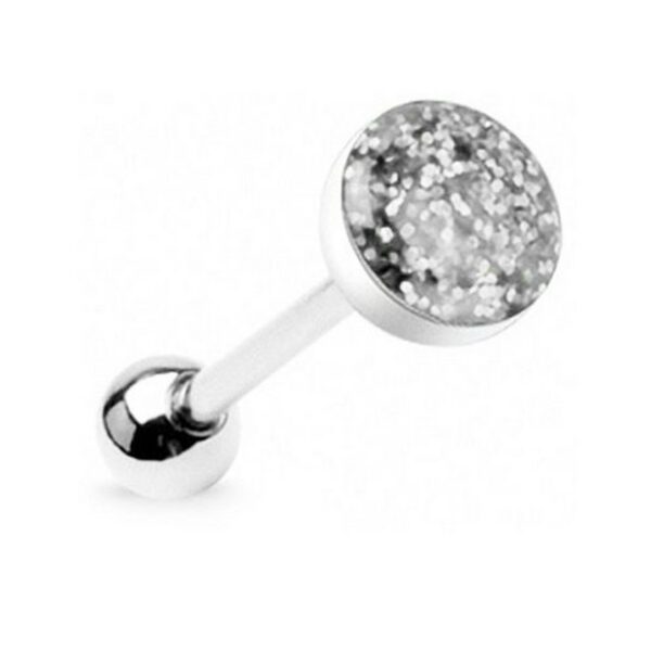 Taffstyle Piercing-Set Zungenpiercing Ohr Kugel Multi Epoxy Kristall Ball, Piercingfaktor Barbell Stab Hantel Stecker Intim Brust Ohr Ohrpiercing