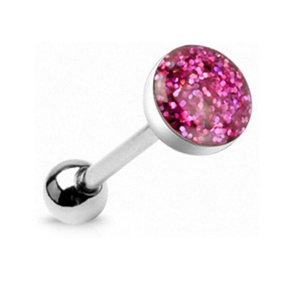 Taffstyle Piercing-Set Zungenpiercing Ohr Kugel Multi Epoxy Kristall Ball, Piercingfaktor Barbell Stab Hantel Stecker Intim Brust Ohr Ohrpiercing