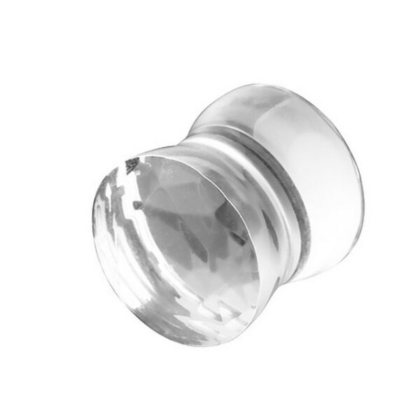 Taffstyle Plug Ohr Ohrpiercing Pyrex Glas Kristall geschliffen, Plug Flesh Tunnel Piercing Ohrpiercing Pyrex Glas Kristall geschliffen