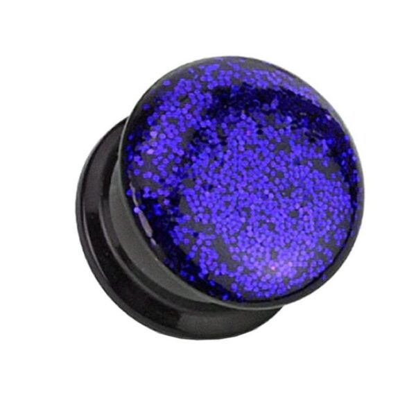 Taffstyle Plug Ohrpiercing Schraub Kunststoff Epoxy Glitter, Ohr Plug Flesh Tunnel Piercing Schraubverschluß Kunststoff Epoxy