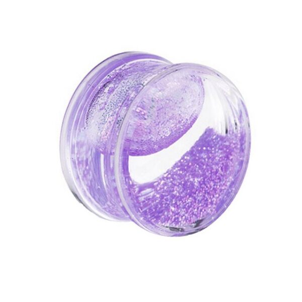 Taffstyle Plug Piercing Liquid Glitter Fluid Double Flared, Ohr Plug Flesh Tunnel Piercing Ohrpiercing Kuntstoff Liquid Glitter