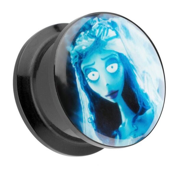 Taffstyle Plug Piercing Nightmare Before Christmas Sally, Ohr Plug Flesh Tunnel Ohrpiercing Schraubverschluß mit Picture Motiv