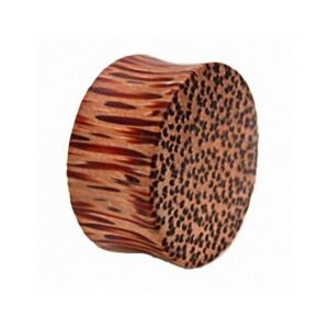 Taffstyle Plug Piercing Organic Holz Braun, Ohr Plug Flesh Tunnel Piercing Ohrpiercing Organic Holz Braun