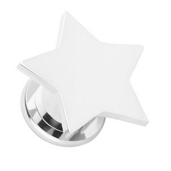 Taffstyle Plug Piercing Schraubverschluß Stern Silber Star, Ohr Plug Flesh Tunnel Piercing Ohrpiercing Schraub Schraubverschluß