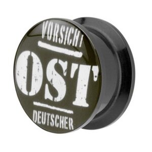 Taffstyle Plug Piercing Schraubverschluß Vorsicht Ostdeutscher, Ohr Plug Flesh Tunnel Ohrpiercing Kunststoff Schraub Schraubverschluß