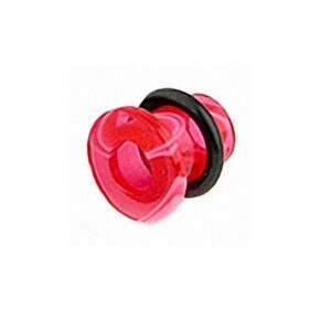 Taffstyle Plug Piercing UV Single Flared Marmor Swirl Look, Flesh Tunnel Ohr Plug Ohrpiercing Ear Kunststoff UV Single Flared