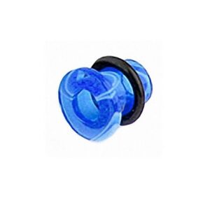 Taffstyle Plug Piercing UV Single Flared Marmor Swirl Look, Flesh Tunnel Ohr Plug Ohrpiercing Ear Kunststoff UV Single Flared