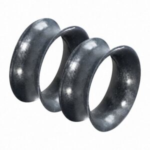 Taffstyle Plug Piercing flexibel Weich 1 Paar metallic glänzend, Flesh Tunnel Ohr Plug Silikon dünner Rand Rund Creole Farbig Bunt