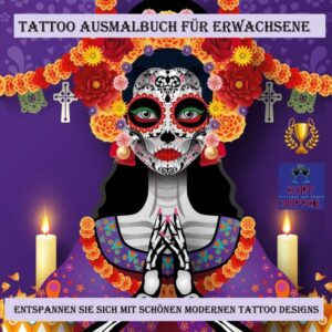 Tattoo Ausmalbuch für Erwachsene