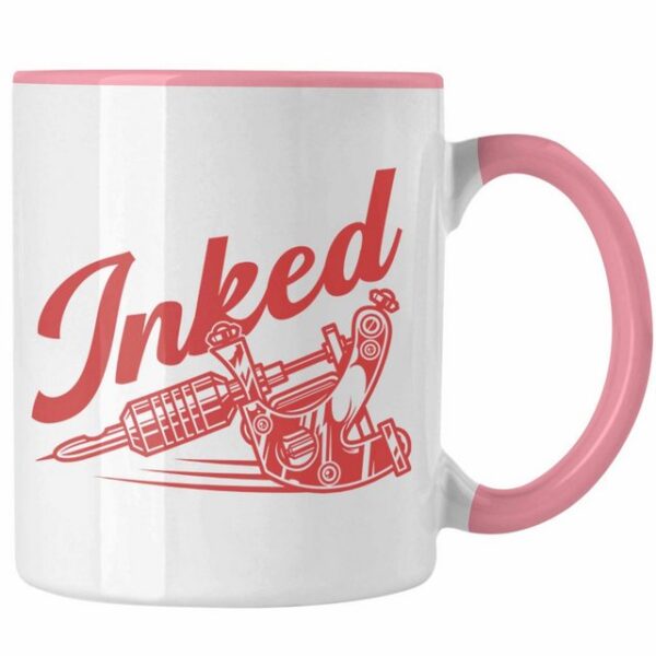 Trendation Tasse Trendation - Inked Tattoos Tasse Geschenk Tattoowiererin Tattoowierer Geschenkidee Spruch Männer Frauen