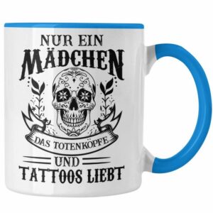 Trendation Tasse Trendation - Tattoos Frauen Tasse Tätowiererin Geschenk Kaffeetasse Tattoo Totenkopf Tassen