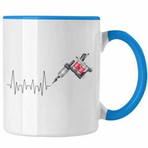 Trendation Tasse Trendation - Tattoowierer Herzschlag Tasse Geschenk für Tattoo Liebhan