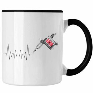 Trendation Tasse Trendation - Tattoowierer Herzschlag Tasse Geschenk für Tattoo Liebhan