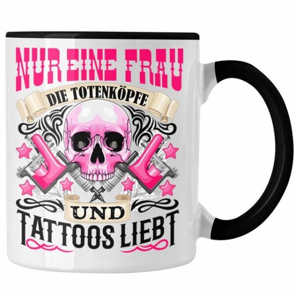 Trendation Tasse Trendation - Totenköpfe und Tattoos Tasse Frau Geschenk Tattoowierte F