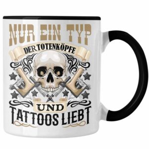 Trendation Tasse Trendation - Totenköpfe und Tattoos Tasse Mann Männer Geschenk Tattoow