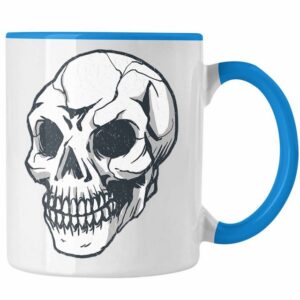 Trendation Tasse Trendation - Totenkopf Tasse Frauen Geschenk Tattoo Tattoowierte Frau Geschenk Goth Metal