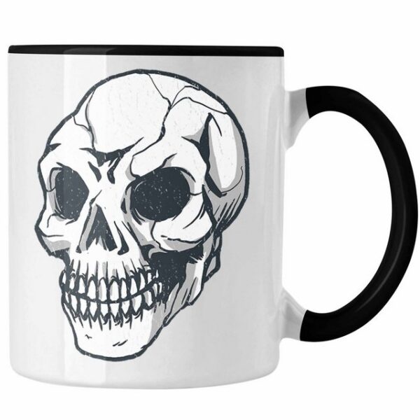 Trendation Tasse Trendation - Totenkopf Tasse Frauen Geschenk Tattoo Tattoowierte Frau Geschenk Goth Metal