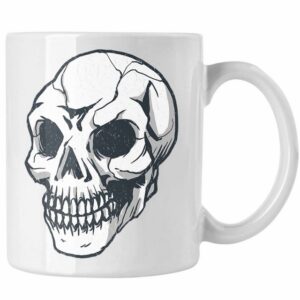 Trendation Tasse Trendation - Totenkopf Tasse Frauen Geschenk Tattoo Tattoowierte Frau Geschenk Goth Metal