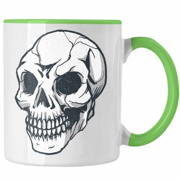 Trendation Tasse Trendation - Totenkopf Tasse Frauen Geschenk Tattoo Tattoowierte Frau Geschenk Goth Metal