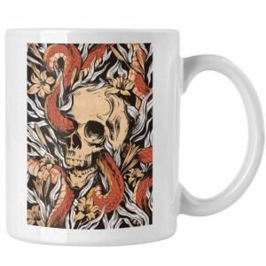 Trendation Tasse Trendation - Totenkopf Tasse Kaffee Frauen Mädchen Männer Tattoo Geschenk Damen Idee Grafik