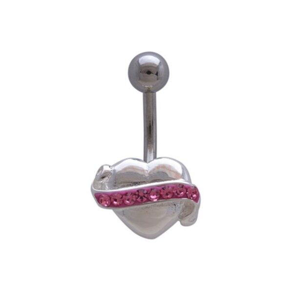 Vivance Bauchnabelpiercing Body Piercing "Herz", mit Zirkonia