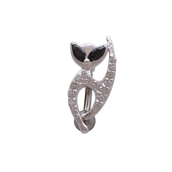 Vivance Bauchnabelpiercing Body Piercing "Katze", mit Zirkonia