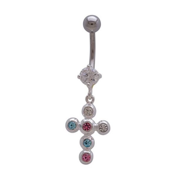 Vivance Bauchnabelpiercing Body Piercing "Kreuz", mit Zirkonia