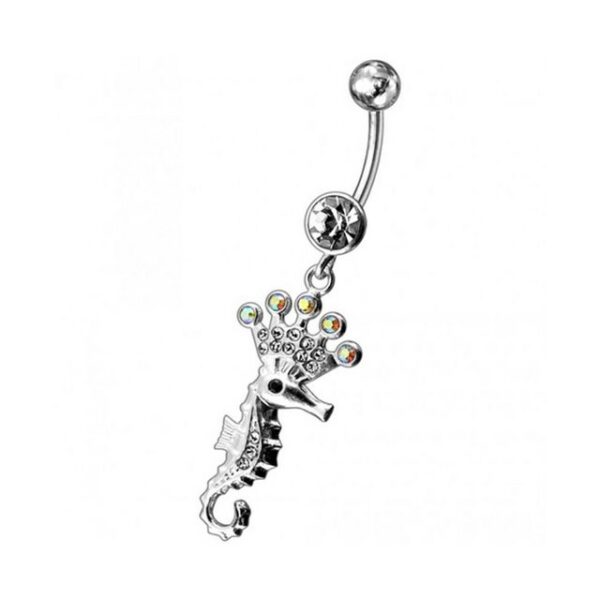 Vivance Bauchnabelpiercing Body Piercing "Seepferdchen", mit Zirkonia