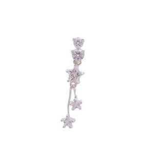 Vivance Bauchnabelpiercing Body Piercing "Sterne", mit Zirkonia