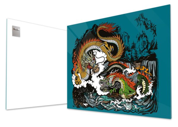 Wandbild Acrylglas Fantasy, Tattoo Drache, Japan, Dragons, Fantasy M0146 - 120x90cm von wandmotiv24